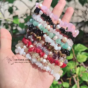COD Sava Crystal Healing Bracelet Mix Pearl FREE Kura Hoki