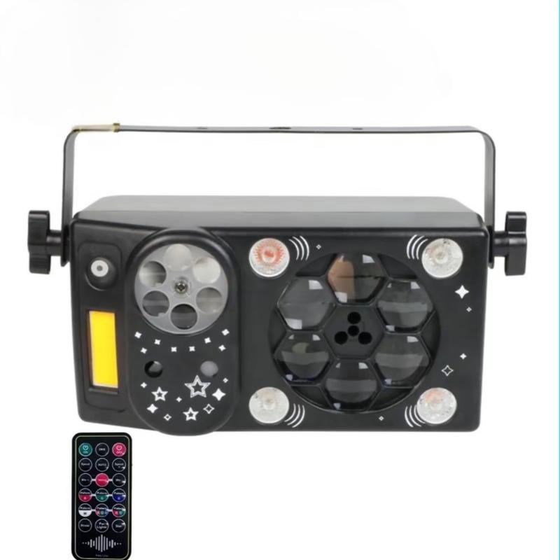  Đèn Disco Light 20 mắt Chiếu Tia Laser mắt Led Hoa Văn 2024  Kèm Moving Xoay 