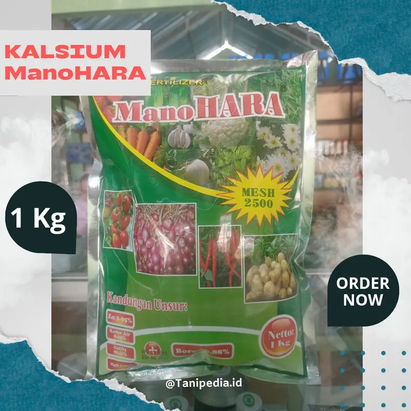 PUPUK KALSIUM MANOHARA KEMASAN 1 KG - MENCEGAH RONTOK DAUN, BUNGA DAN BUAH SERTA MENCEGAH ROBOH Tanaman 0