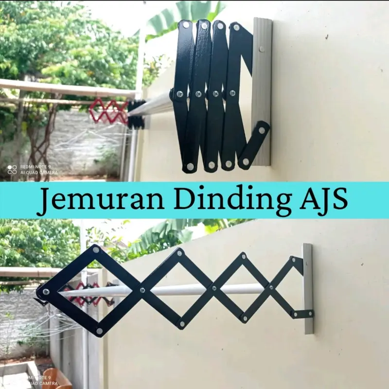 JEMURAN DINDING LIPAT MURAH  Besi Biru Hijau 2