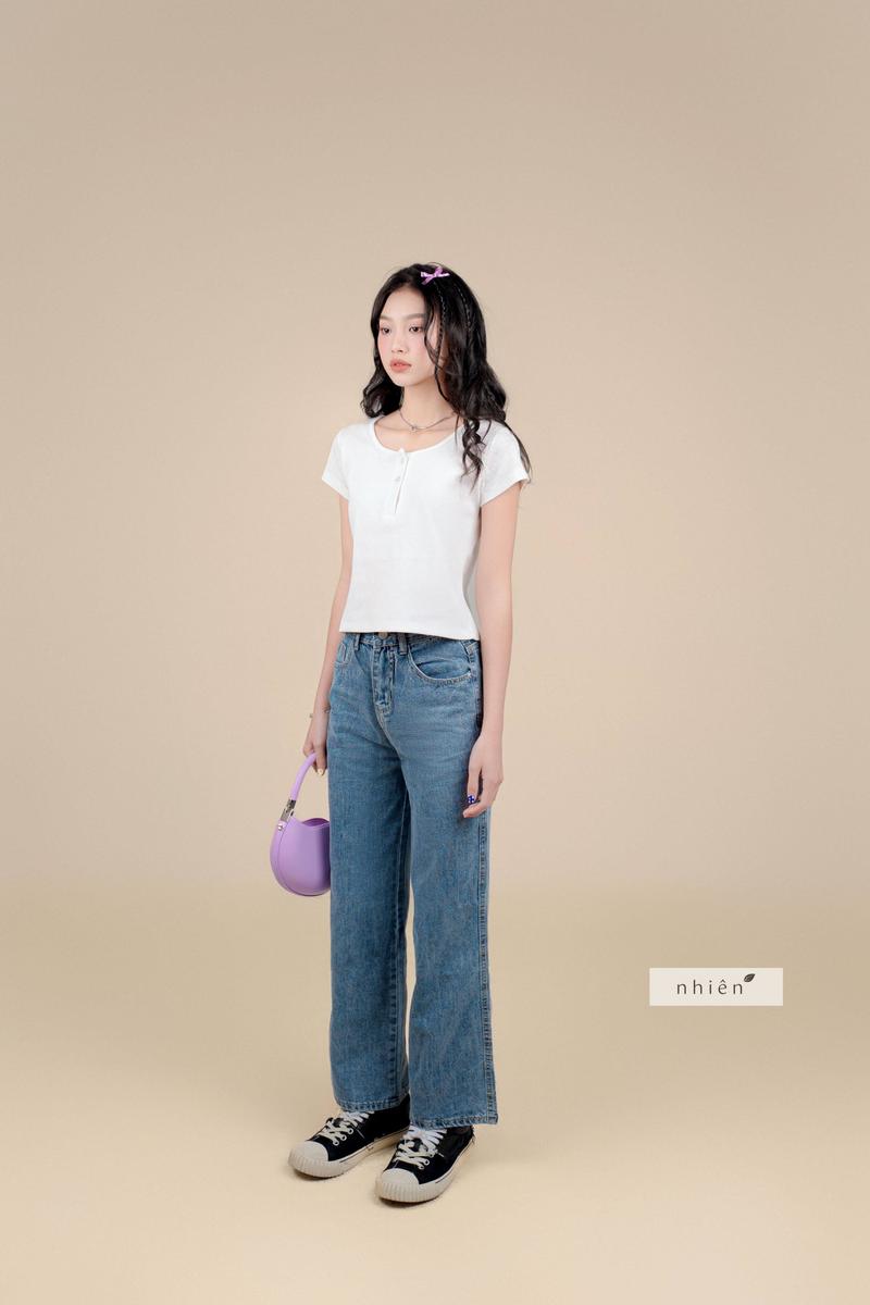 Product Introduction of Tamie Top - Áo thun nữ tay ngắn - áo thun cổ tròn nhiennhienvintage BT221 Women 9