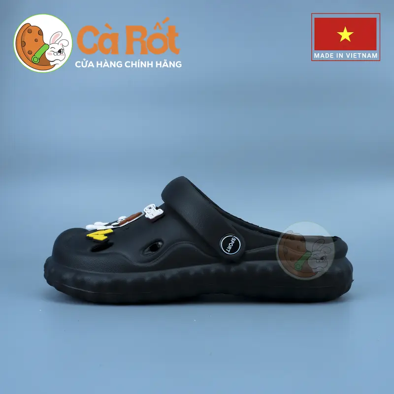 Dép Sục "siêu nhẹ, siêu êm" stiker bánh than đúc nguyên khối - chất liệu EVA nguyên sinh siêu êm, siêu bền bỉ, chống trơn trượt  - CR017 3