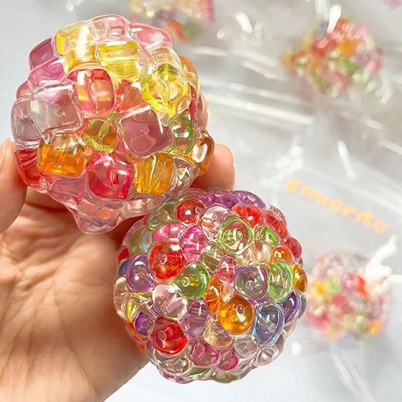 Creative Explosion Beads Squishy Balls Stress Relieving Toys Slow ...