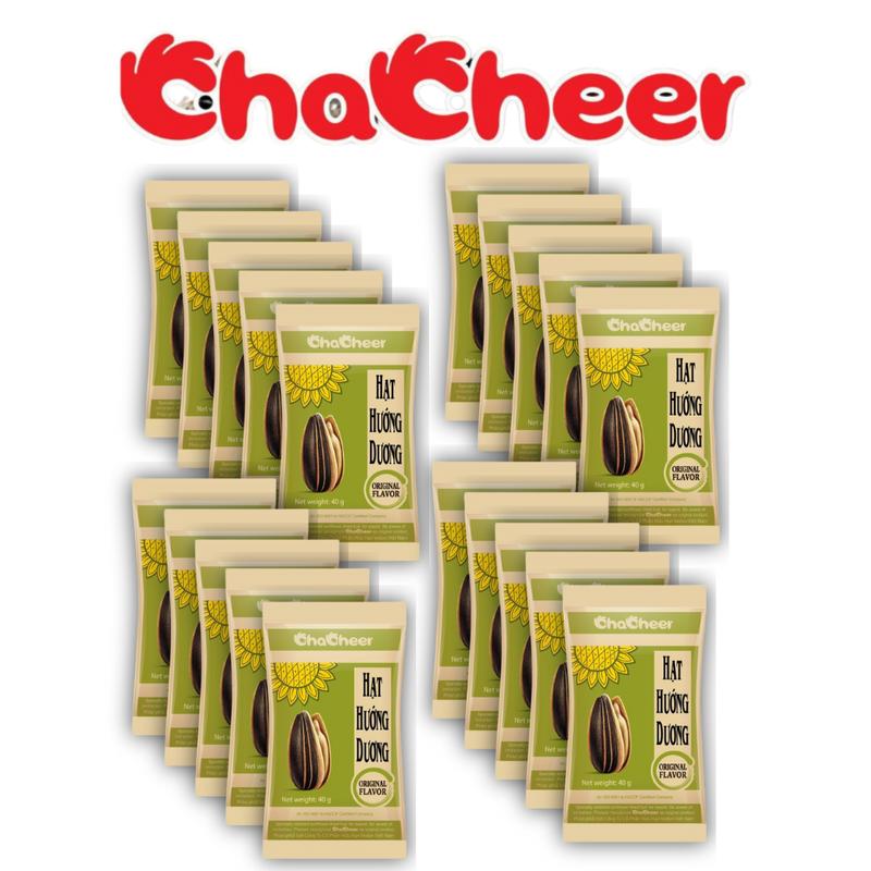 Combo 20 Gói Hạt Hướng Dương CHACHEER Vị Dừa 40g – Ăn Vặt Thơm Ngon, Tiện Lợi