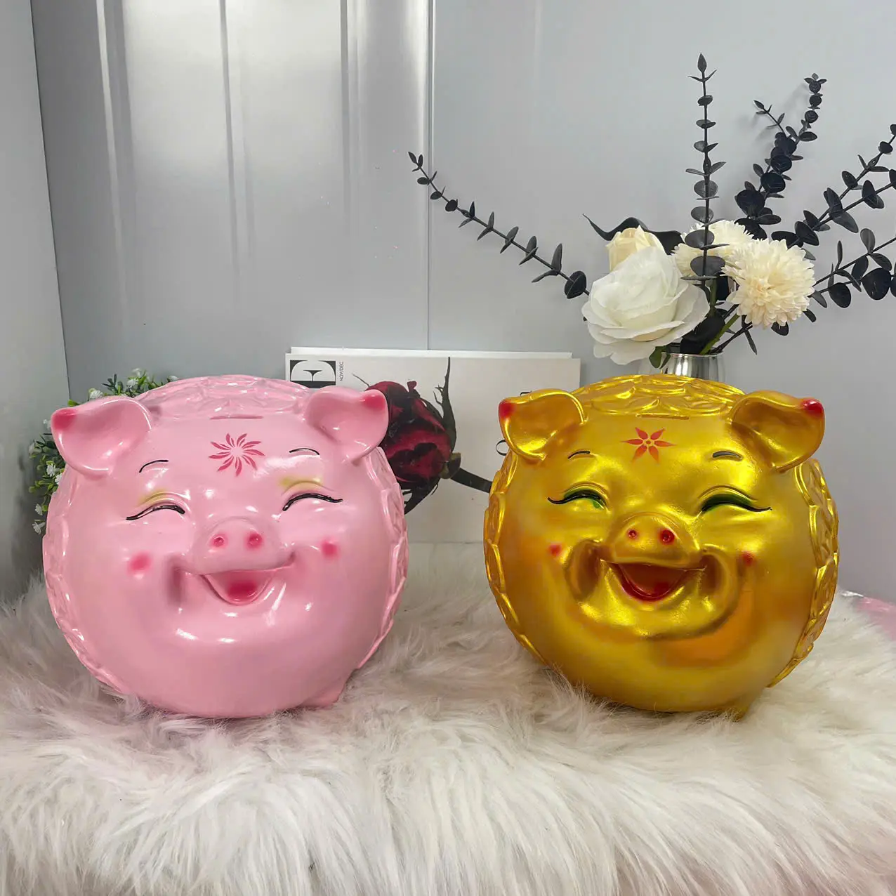 LỢN/HEO ĐẤT tiết kiệm Heo híp Hàn Quốc size to màu vàng gold HEO ĐẤT Bảo Lâm