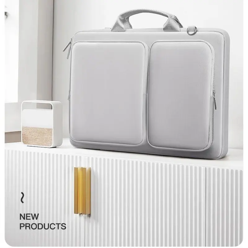Omarando Solid Color Laptop Sleeve Bag with Shoulder Strap, Laptop Protective Case, Tablet & Computer Accessories for MacBook Air Pro 8