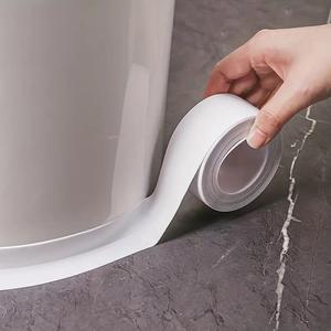 Cinta selladora autoadhesiva, 1 unidad de cinta selladora impermeable para inodoro, cinta selladora para borde de lavabo de baño, suministros para el hogar para baño