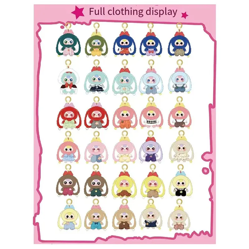 Thỏ Macaroon V2, BABY THREE, Hộp mù, 15 màu và kiểu để thu thập, Lý Tưởng cho quà tặng guong  than mat phat sang 1