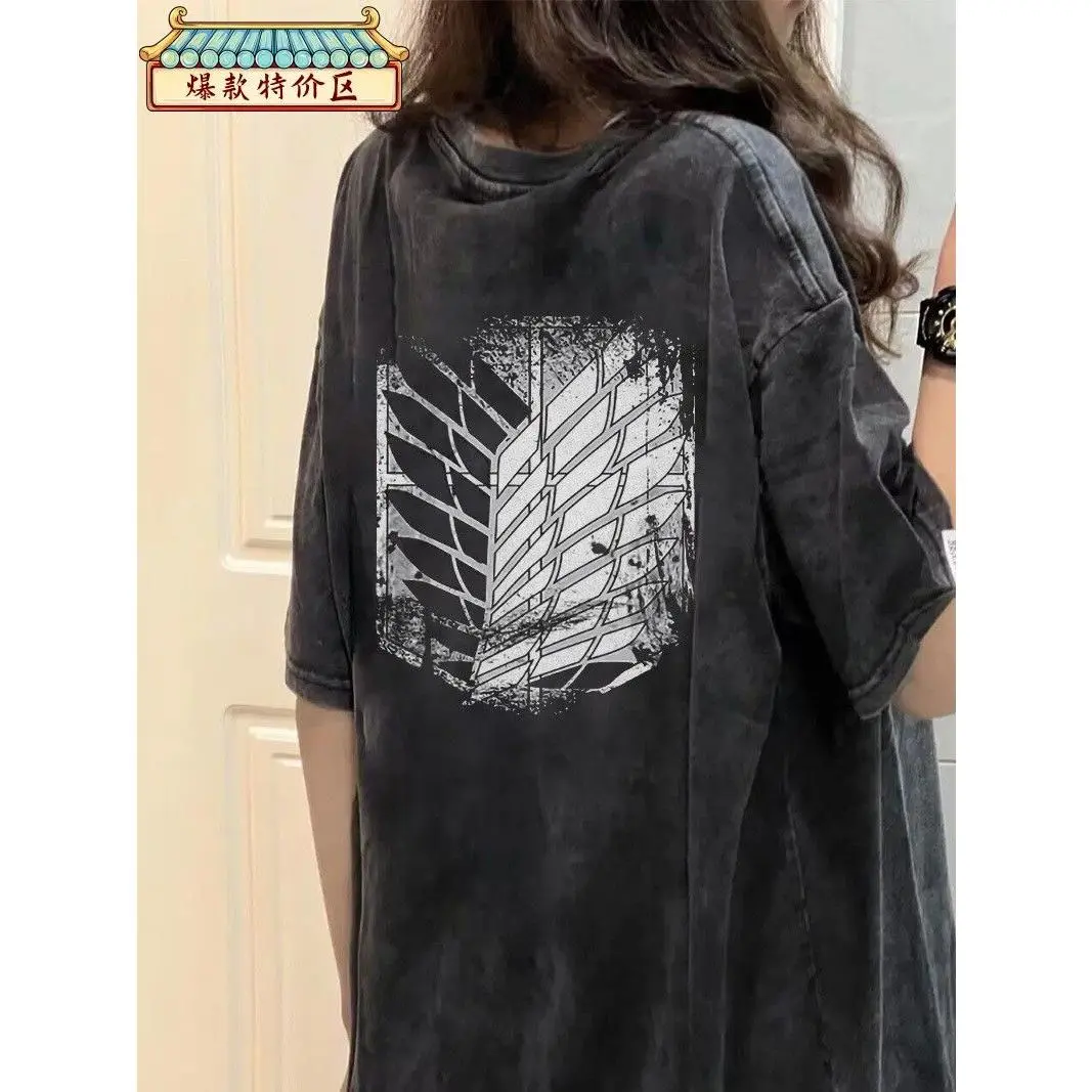 Áo Thun Attack On Titan, Phong Cách Cổ Điển Mỹ, Cánh Tự Do Rộng Rãi, ngắn Tay, Dành Cho Nam Và Nữ, Áo, Xu Hướng Ins, Hàng Mới Về 2023
