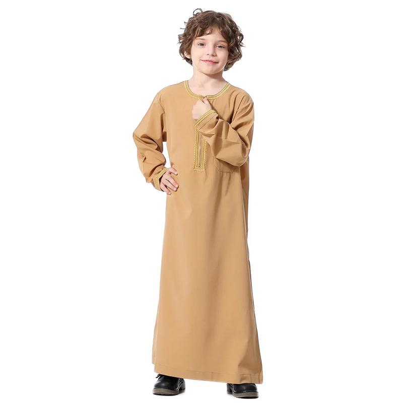 Product Introduction of Dubai Embroidery Patchwork Hijab Abayas Ramadan Muslim Clothing Boys Abaya Jilbab Khimar Turkey Kaftan Moroccan Islam Long Robe 25