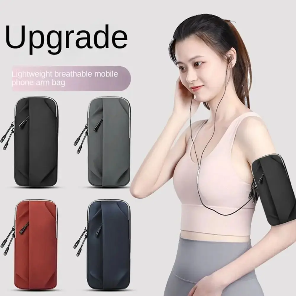 Universal Polyester Mobile Phone Arm Bag Elastic Waterproof Sports Wrist Pack Cards Holder Sleeve Bags Running Chest Bag Night Run Jogging