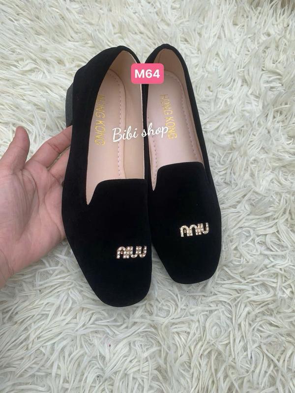 Giày búp bê giày nữ khóa miu đính đá đế 4p mã M64 FOM NHỎ trừ chân gầy mỏng ra nên lấy tăng 1 size