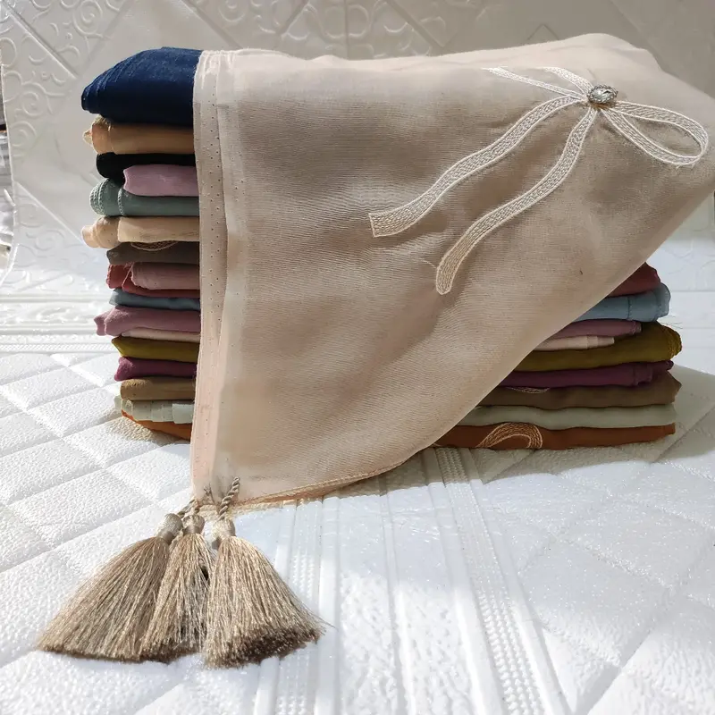 Hijab Coquette Tassel Bordir Pita Jilbab Paris Tasel Hijab Ribon 6