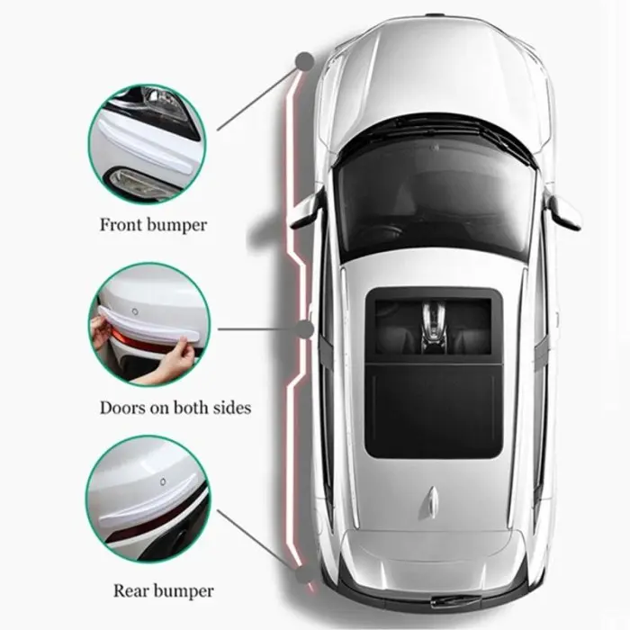Stiker Karet Pelindung Body Bemper Bumper Guard Mobil Universal Isi 2 Car 2