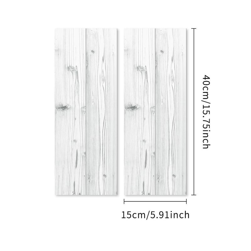 Wood Grain Floor Stickers, 10pcs Peel & Stick Floor Stickers, Thickened Frosted Vinyl Waterproof Non-slip Floor Tile Stickers for Living Room Bedroom Renovation Decoration 1