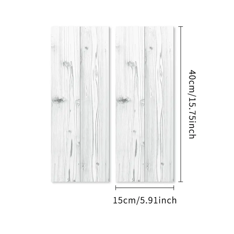 Wood Grain Floor Stickers, 10pcs Peel & Stick Floor Stickers, Thickened Frosted Vinyl Waterproof Non-slip Floor Tile Stickers for Living Room Bedroom Renovation Decoration 1