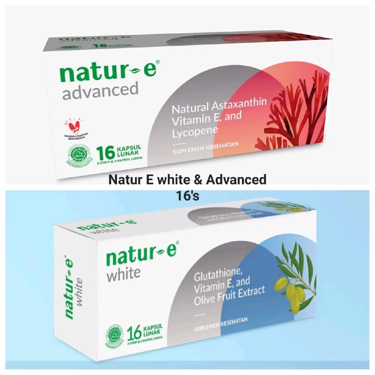 Bundling Natur E white & advanced isi 16 Soft capsule vitamin pemutih