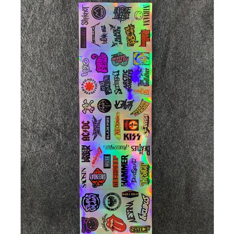 Paket 50 PCS Stiker Band HOLOGRAM Anti Air Acacia Aesthetic untuk Laptop, Aksesoris HP, Motif, Helm, Tumbler STIKER MURAH Book Sticker Paper Stationery
