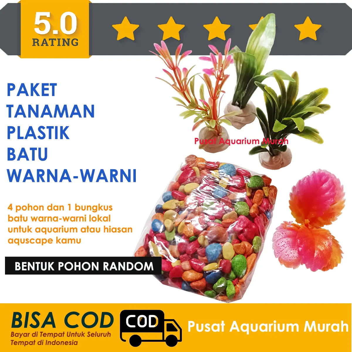 Pohon Plastik Hiasan Aquarium Akuarium Aquascape Batu Tanaman Plastik Hias 4pc Pohon Aksesoris Murah Bonsai Tidak Perlu Pupuk