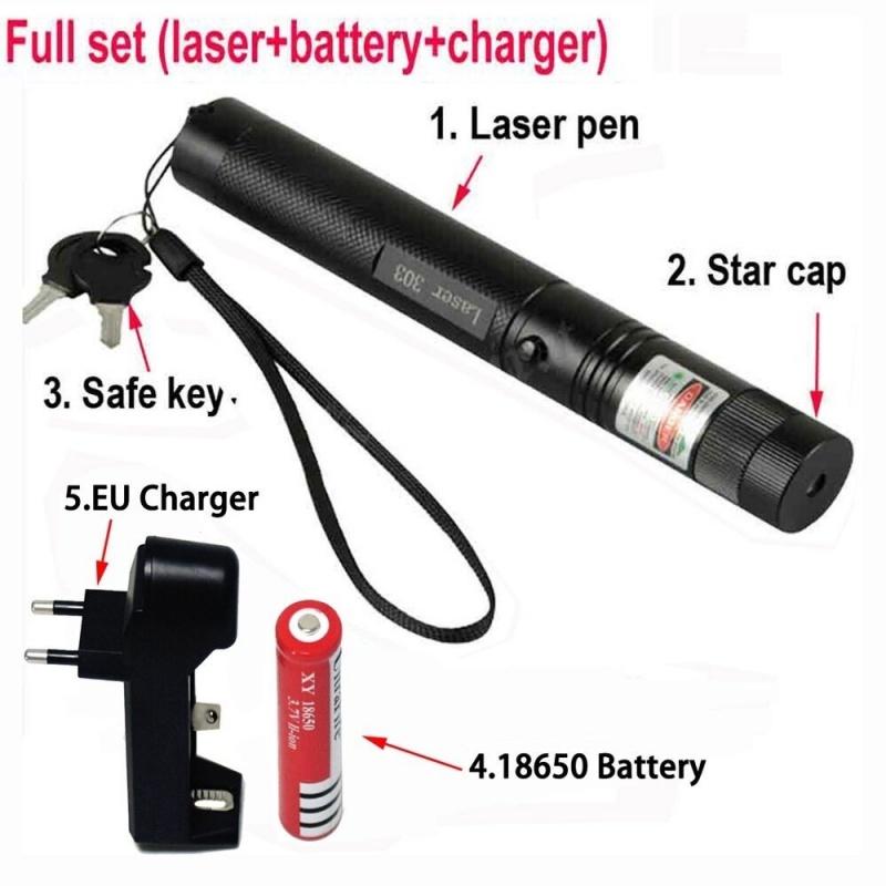 SG Ready Stock New USB charging USB 5MW 650nm green laser pointer black strong visible beam laser pointer 8