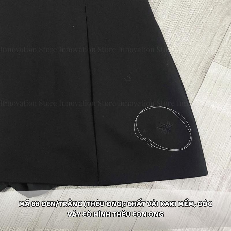 Chân Váy Chữ A Thêu Con Ong Cạp Lưng Cao BIG SIZE Chất Kaki Mềm Cao Cấp TA-88 Nữ Women Kem | BigBuy360 - bigbuy360.vn