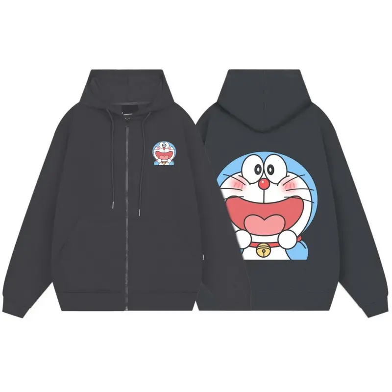 Áo Khóa Nỉ, Áo Khoác Thu Đông Trẻ Em Chất Vải Nỉ Cotton Mềm Mịn Co Giãn, Hình Doraemon Siêu Đáng Yêu (M 124) 1