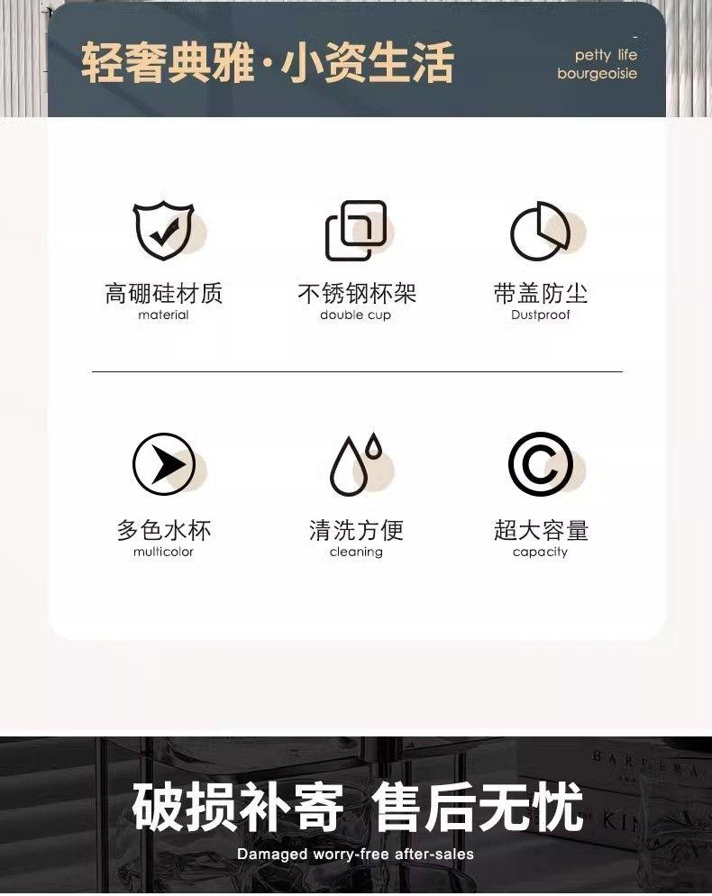 Product Introduction of Chai nước lạnh sang trọng giá cả phải chăng với vòi Bộ bình nước thủy tinh gia dụng dung tích lớn Bình nước lạnh trái cây Trà Cola Barrel đồ uống 1