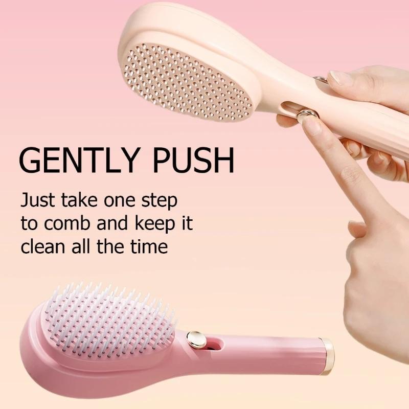 Portable Telescopic Hair Brush, Anti-static Hair Massage Comb, Scalp Cleansing Massage Comb, Hair Styling Tool for Women & Men 5