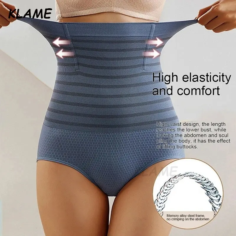 Seluar Dalam Bersaiz Besar, KLAME, Untuk Wanita, Pinggang Tinggi, Bernafas, Membentuk, Pinggang, Ikat Perut, Korset Mampatan Perut, Pembentuk Badan, Pengangkat Punggung, Seluar Dalam Lancar, Saiz M-XXL, YML562