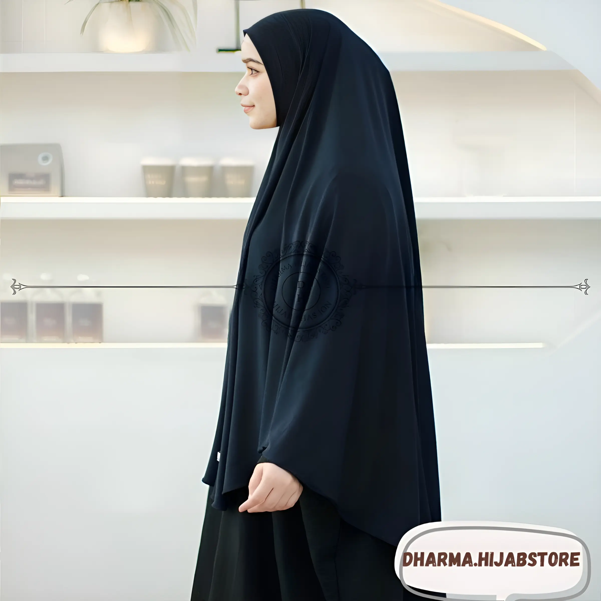 Khimar Hijab Instan Non Pet Jersey Bergo Malay Jumbo Daily XXL Muslim Kerudung Syari