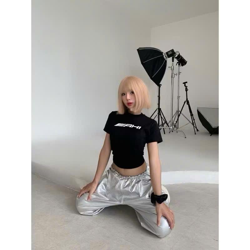  A756  TÁO ĐỎ BIGSIZE 55-90KG  ÁO THUN BABY TEE IN CHỮ AH1 CHUẨN FROM 