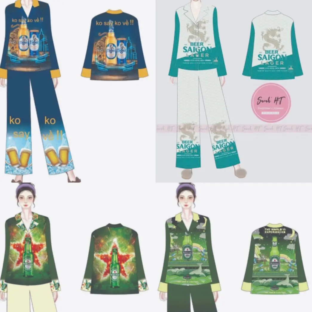 Pijama mẫu bia lụa talin nút bọc hàng  cao cấp tay dài 40-60kg ) Nữ Women