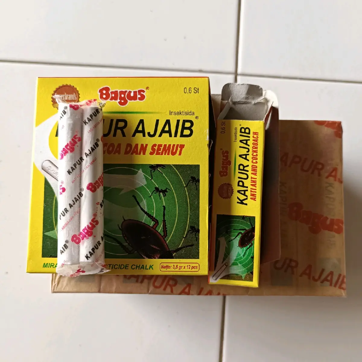 kapur bagus per 1 slop untuk anti semut dan kecoa isi 6 pack