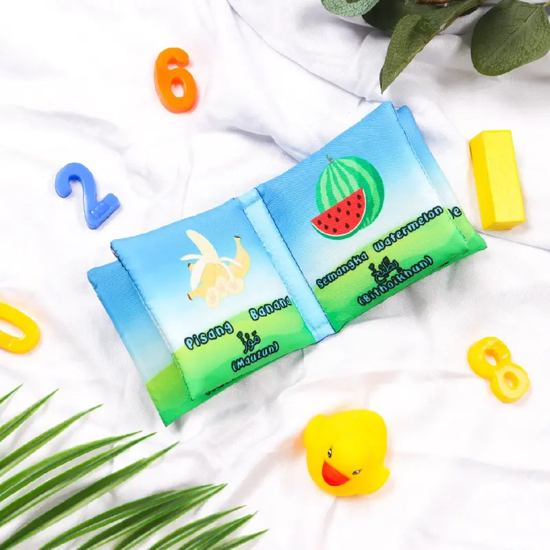 Mainan Balita Soft Book Buku Kain Mini Fruit Buah Anak Anak 0