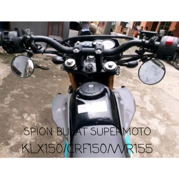 Spion jepit stang bulat KLX-CRF 150-WR 155 supermoto Kaca bening  Original VND 1