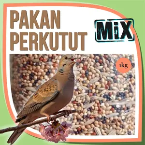 Pakan Burung Perkutut 1Kg Supaya Gacor Kiloan Biji Sawi Gabah Kenari Seed Milet Kuning Milet Merah Niger Seed