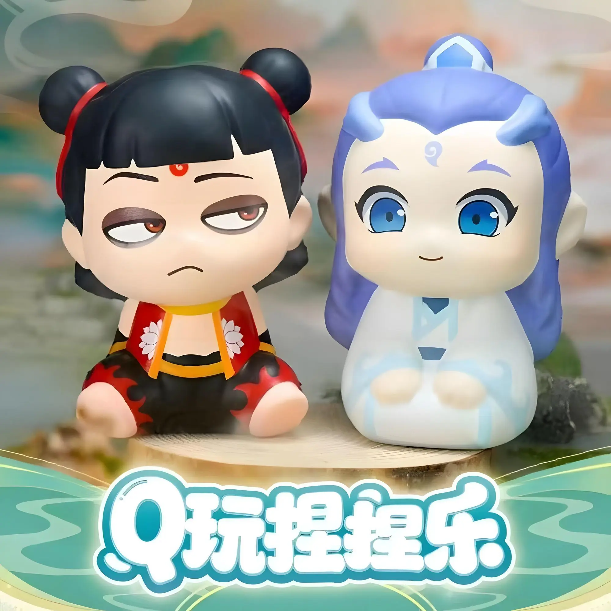 Nezha: The Magical Child Who Stirred the Sea 2 Merchandise Squeeze Toy Q Version Figurine Nezha Ao Bing Gift Stress Relief Toy Doll Hand Figure