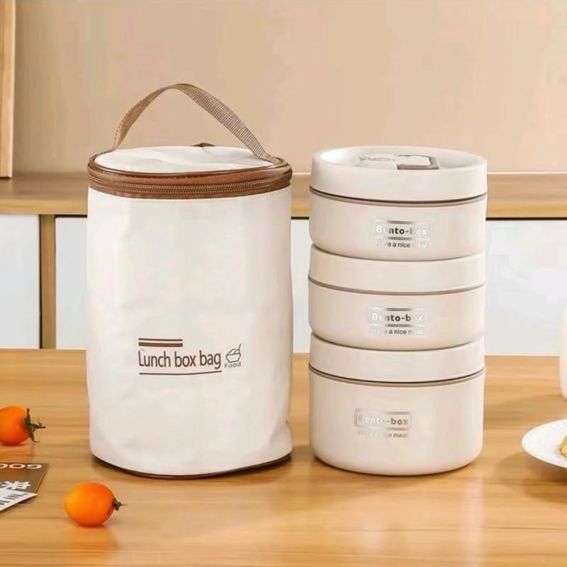  Hộp cơm giữ nhiệt 3 tầng Lunch Box 1500ml hộp đựng cơm inox 304 Fan House tặng sticker bộ đũa thìa túi giữ nhiệt 
