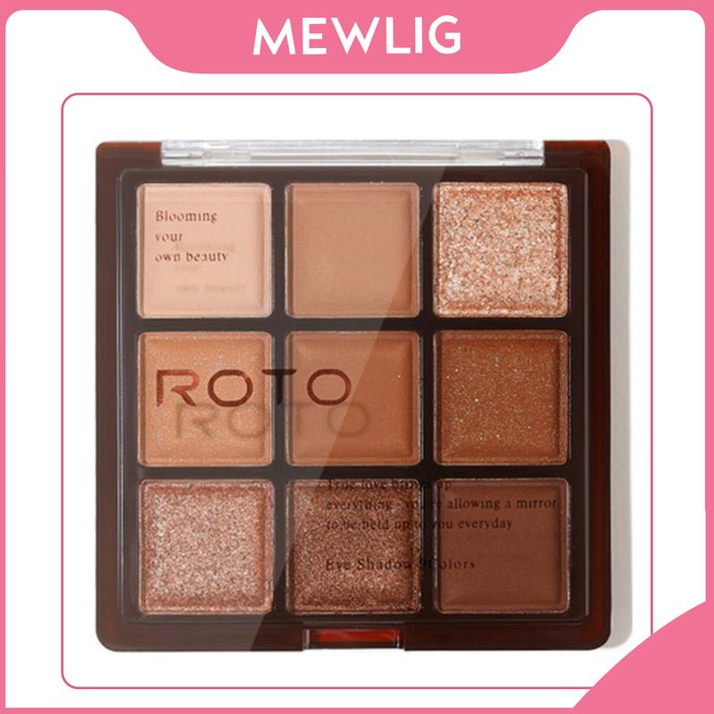[MEWLIG MAKEUP] Bảng phấn mắt Roto 9 ô bám mềm mịn