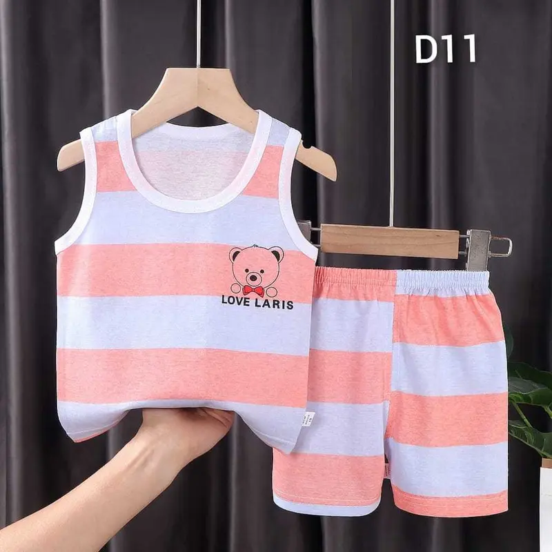 SINGLET SETELAN ANAK BABY SANTAI LENGAN PENDEK TERMURAH 4
