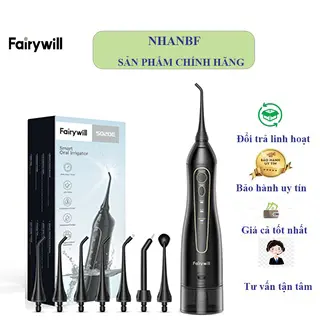 Máy tăm nước Fairywill 5020E chăm sóc răng miệng tặng kèm củ sạc chuẩn