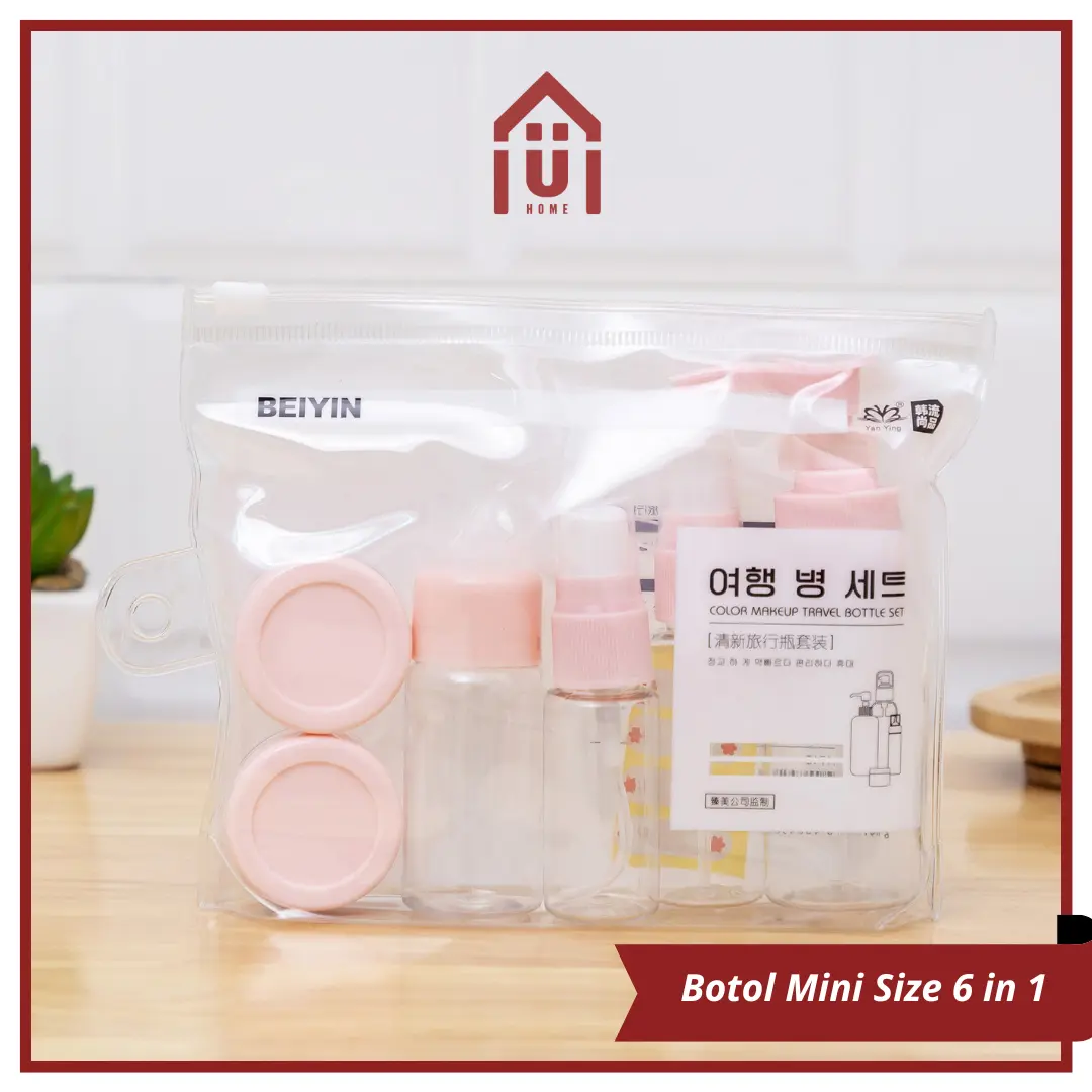 UNISO - BOTOL MINI SET 6 IN 1 TRAVELLING / WADAH BOTOL ISI ULANG ...