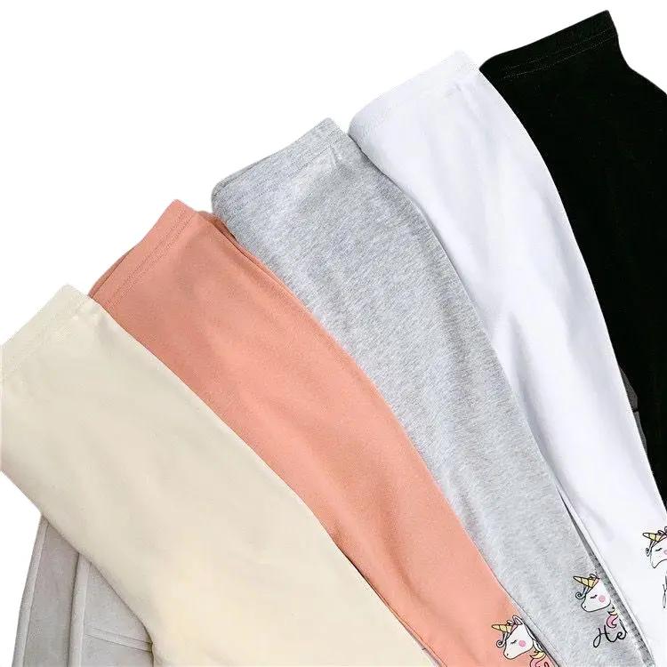 Paket 3pcs random legging anak import 1-5tahun / bawahan anak import / celana legging anak perempuan import / legging balita / Bayi Baru lahir Bayi Balita Cewek Cowok Lembut Berpori Nyaman Katun Pink Hitam Abu Putih 0