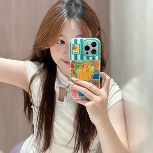 เคสโทรศัพท์, แผงลอยผักและผลไม้, เหมาะสำหรับ iPhone 16 Pro Max และ iPhone 14, สไตล์เกาหลี, ความรู้สึกระดับไฮเอนด์ใหม่, บางเฉียบ, ฝาครอบป้องกันกันกระแทก, การออกแบบเฉพาะ, ส่วนบุคคล, สร้างสรรค์