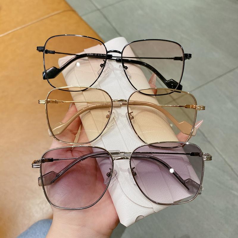  Kính Mát Thời Trang Phong Cách Hàn Quốc Mắt Vuông Bản Vừa Chống UV Ánh Sáng Xanh Nhiều Màu Sang Chảnh Mắt Kính Women Nữ Voi Kính Mắt 