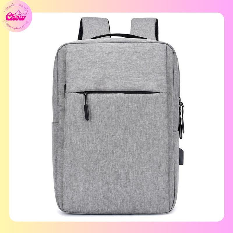 Balo laptop chống sốc, có lỗ cắm sạc USB, kiểu dáng basic unisex, nhận in logo sỉ sll- B011 Đựng Laptop Bag Nam