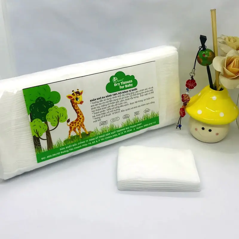 Khăn khô đa năng Oganic+, khăn lau khô hàng xuất nhật bịch 300gr 2