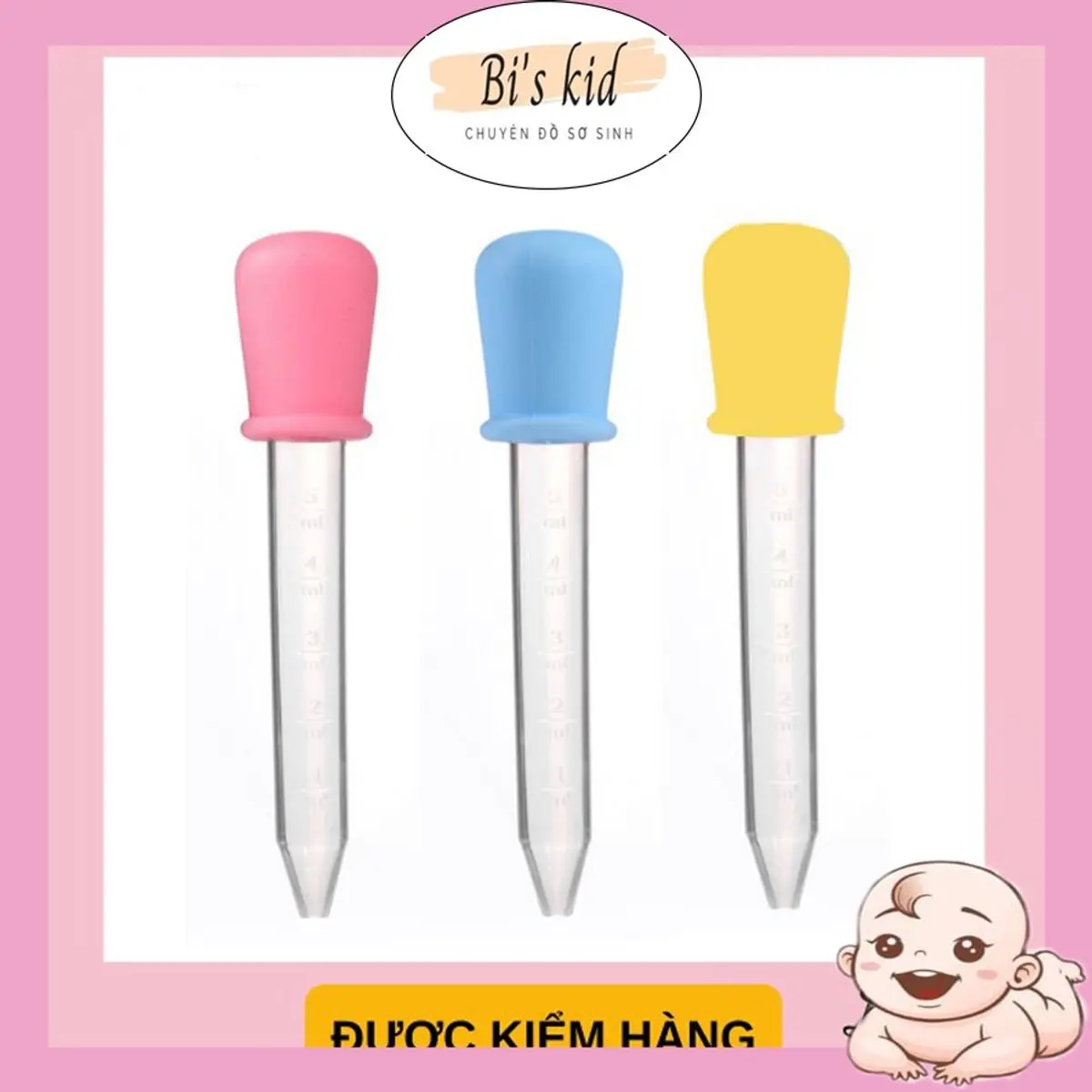 Ống bơm thuốc , ống bón sưɑ~ loại 5ml cho bé chất liệu silicon an toàn cho bé