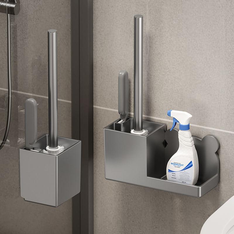 Product Introduction of Bathroom Toilet Brush Storage Rack Toilet Pit Cleaning Brush Punch-Free Toilet Bedpan Device Cleaning Gadget 0