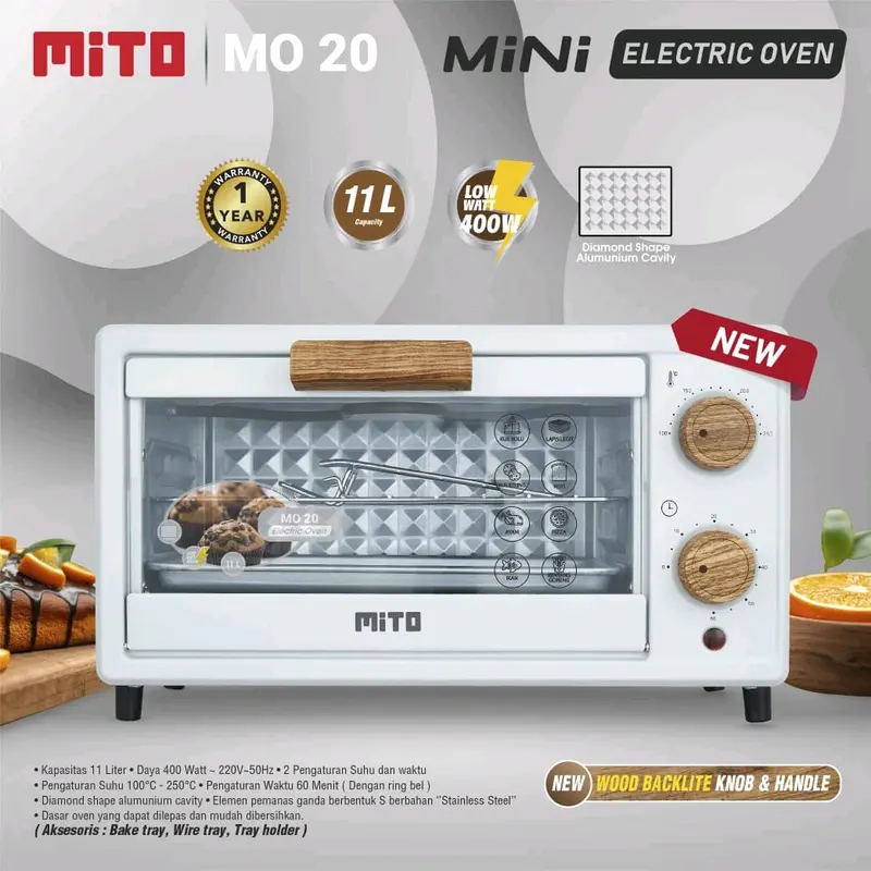 MITO MO20 Oven Mini 11 Liter MO 20 Garansi Resmi 1
